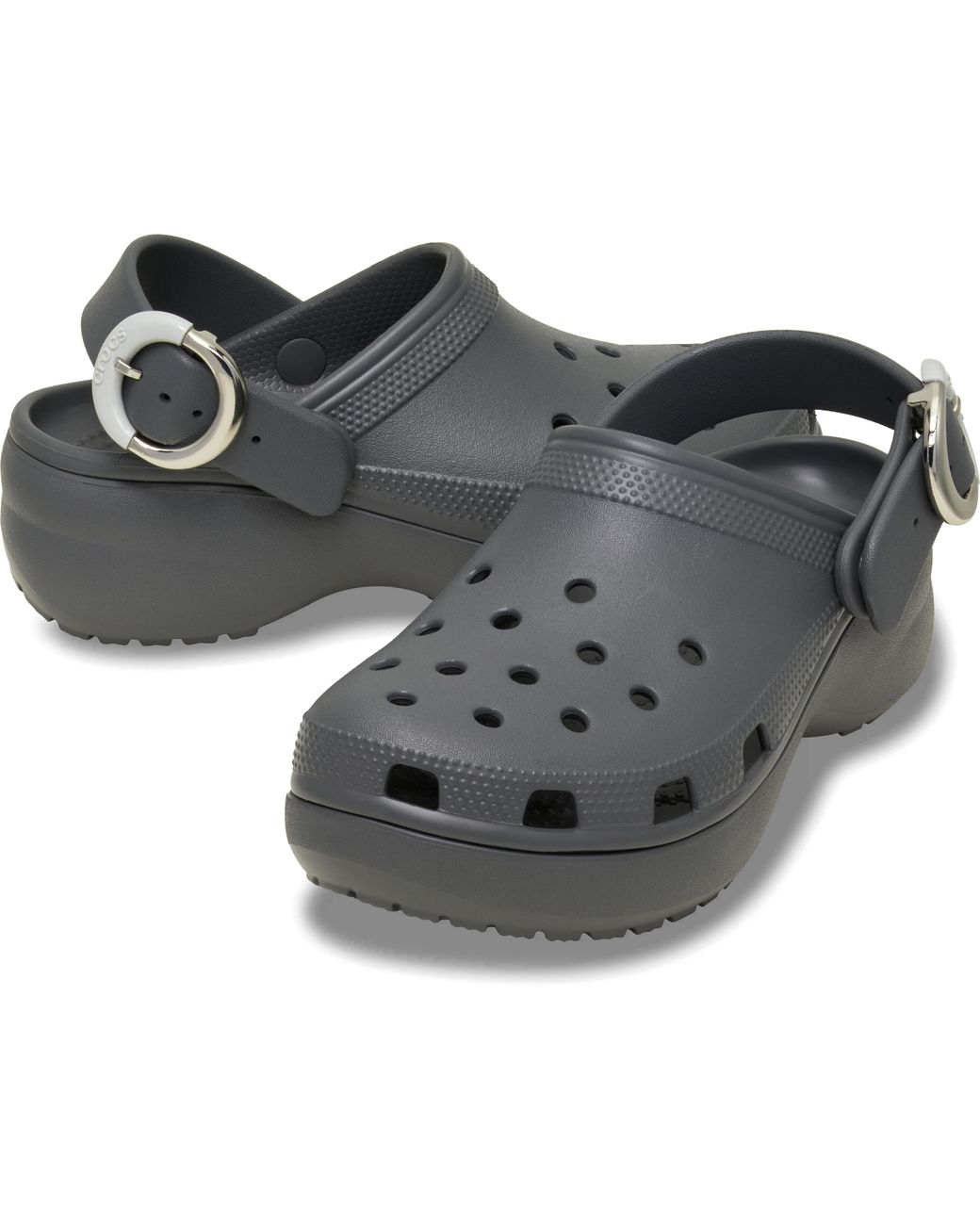 CROCSTM Black Classic Platform Dipped Buckle