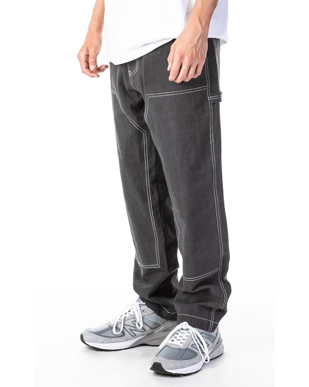 Stussy Solid Linen Work Pant Charcoal 