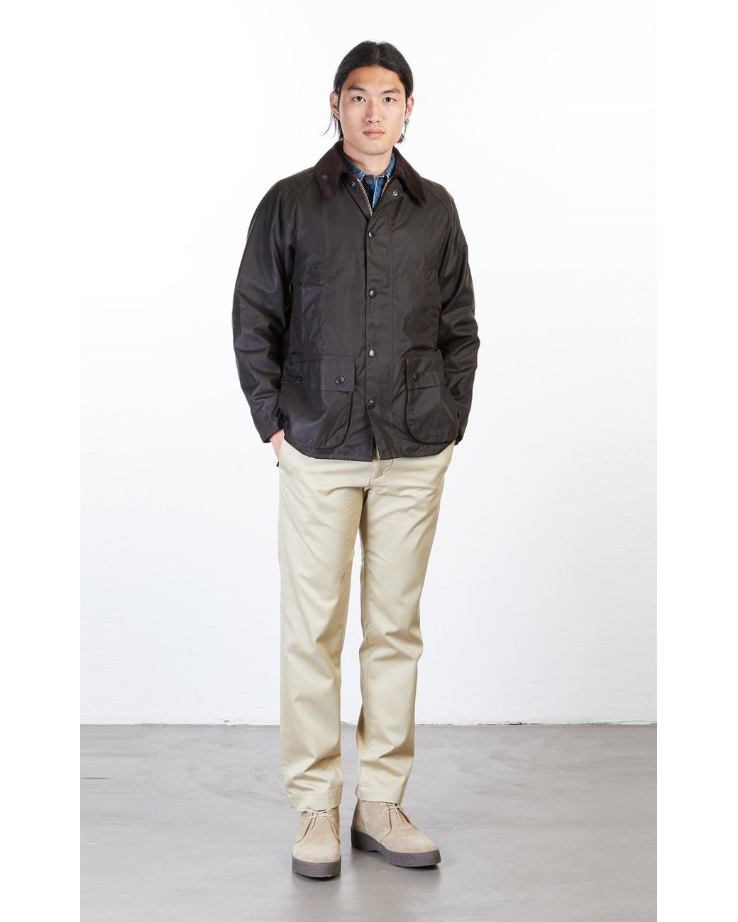 Barbour Cotton Classic Bedale Wax Jacket Olive for Men - Lyst