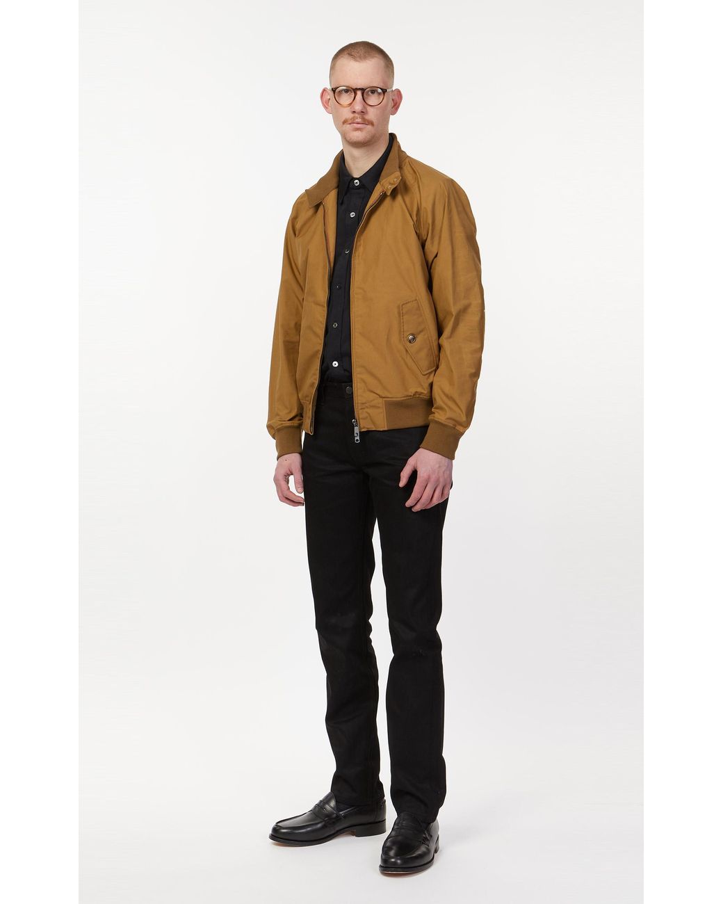 Baracuta Cotton G9 Authentic Fit Harrington Jacket Dry Waxed Khaki in Brown  for Men | Lyst