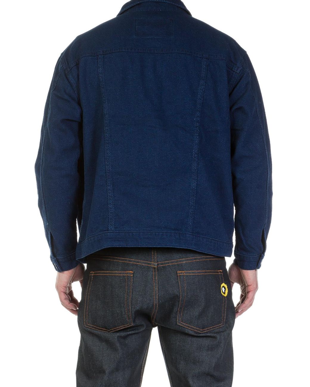 Oversized Denim Jacket Stretch Sashiko 