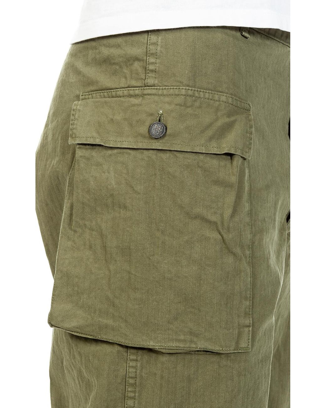 Orslow Cotton Cargo Pants Hbt Green for 