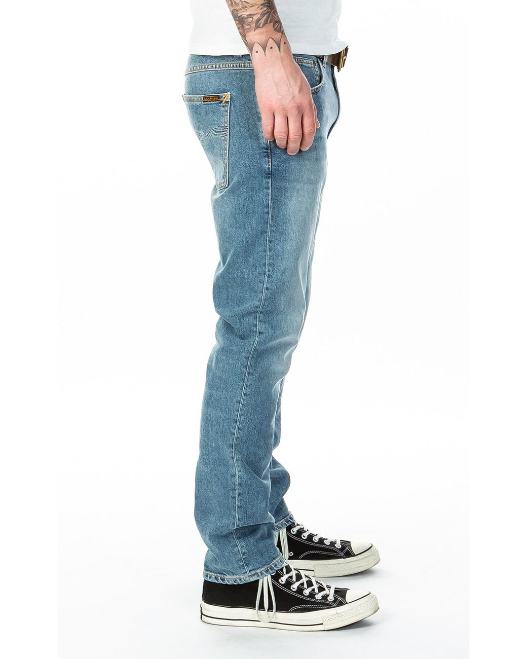 Nudie Jeans Cotton Lean Dean Mid Stone 