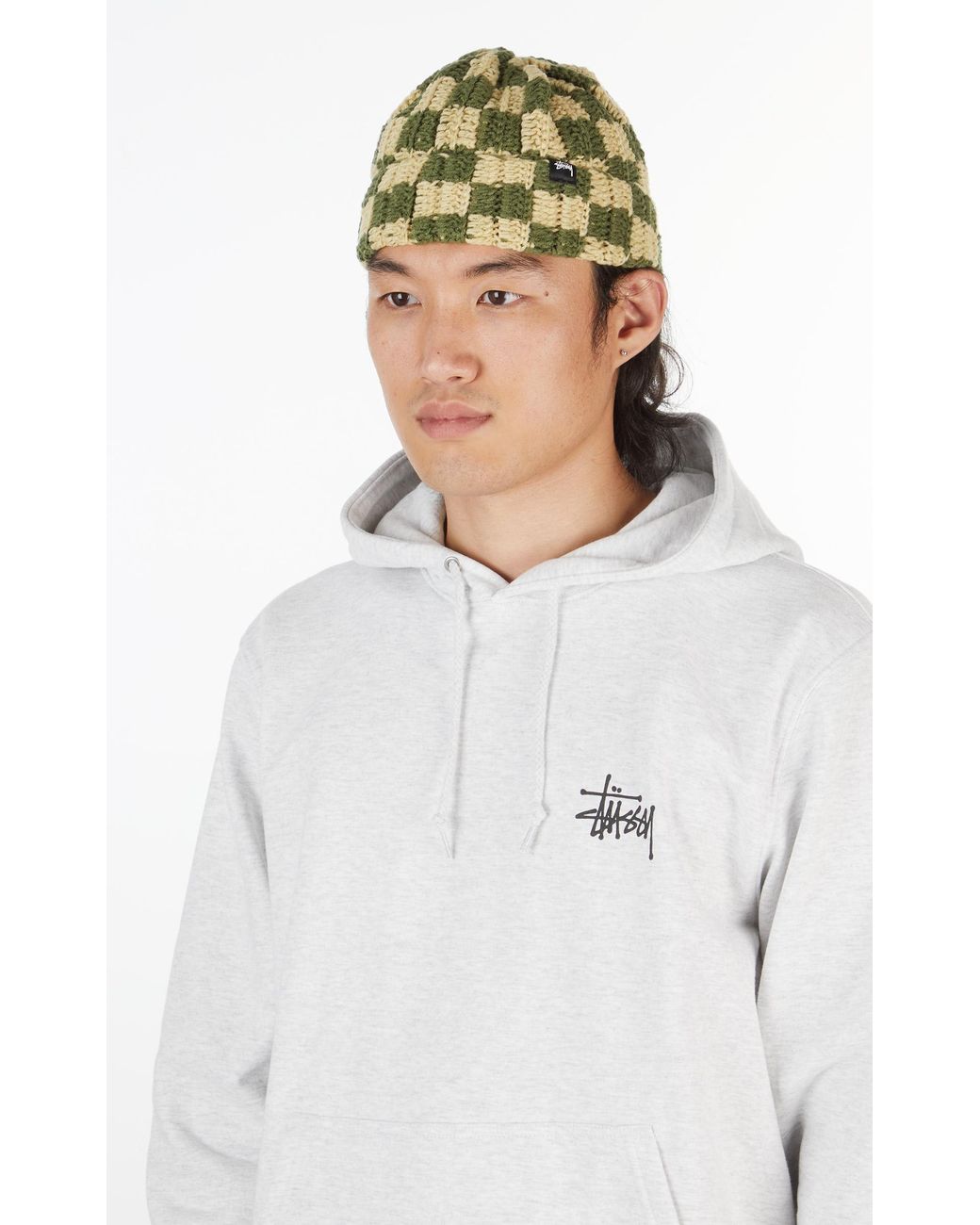 Stussy Synthetic Crochet Checker Beanie 