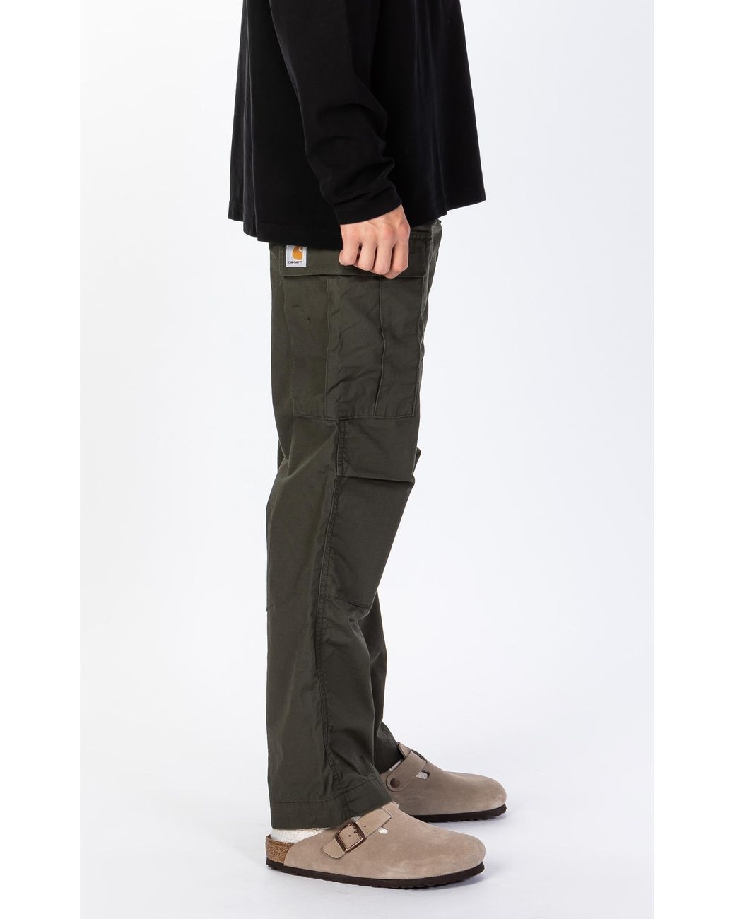 Carhartt WIP Cotton Regular Cargo Pant Cypress Rinsed in Olive, Green  (Green) for Men | Lyst