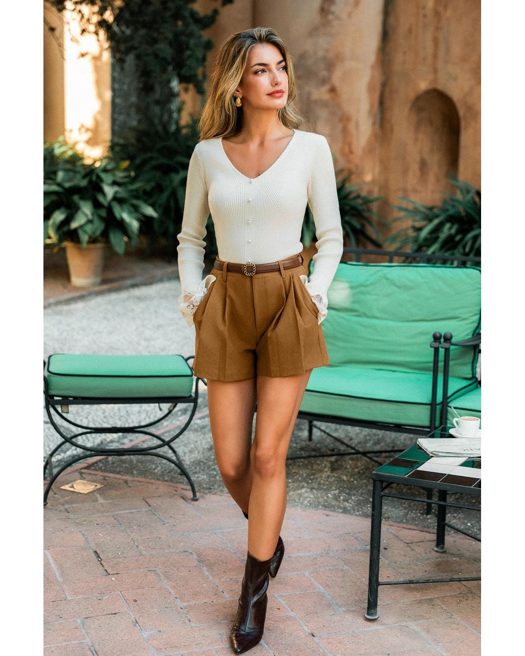 CUPSHE Nette Korte Broek in het Green