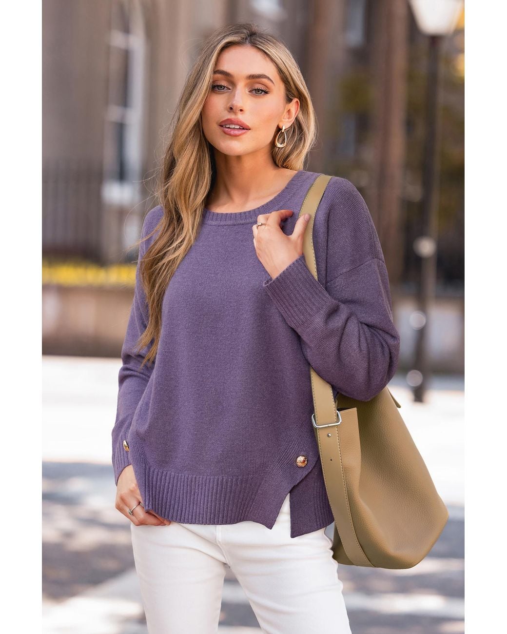 Suéter Morado "Tenlo Todo" CUPSHE de color Purple
