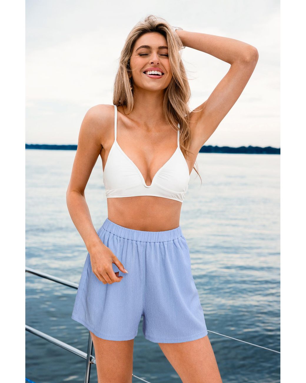CUPSHE View Point Shorts in het Blue