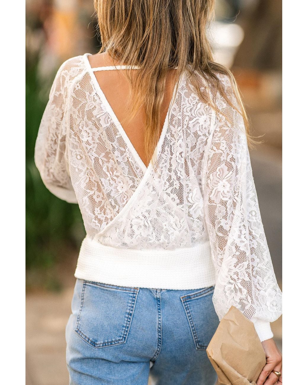 Romance De Agosto Top CUPSHE de color White