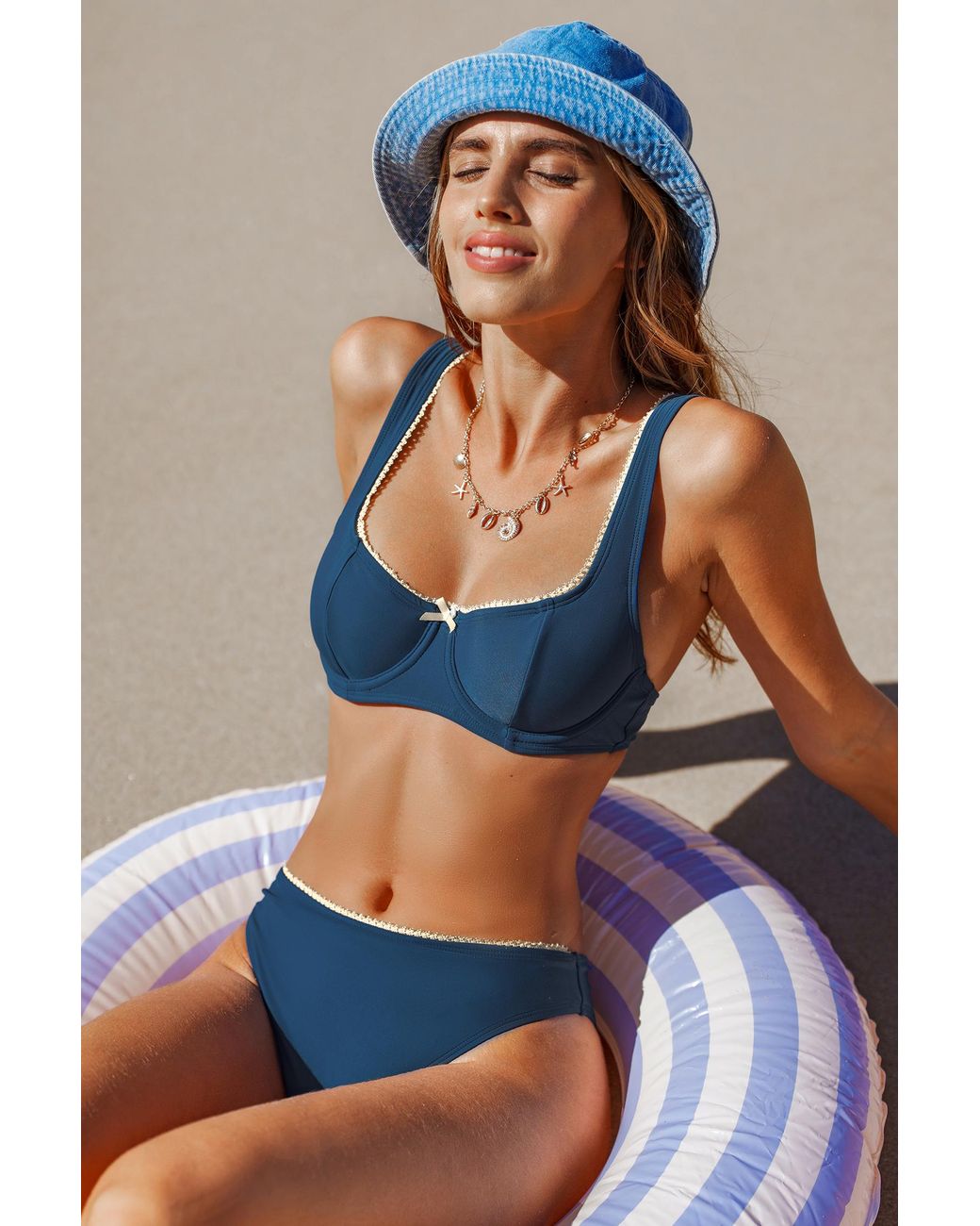 CUPSHE Prachtige Blauwe Bikini Set in het Blue