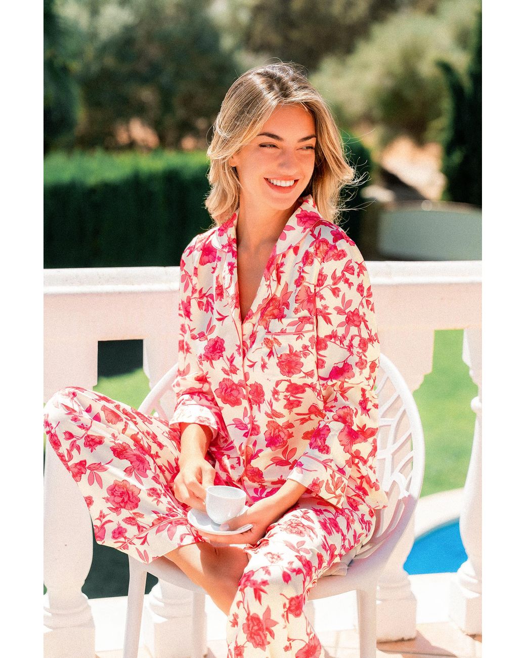 Ensemble Pyjama Fleuri CUPSHE en coloris Pink