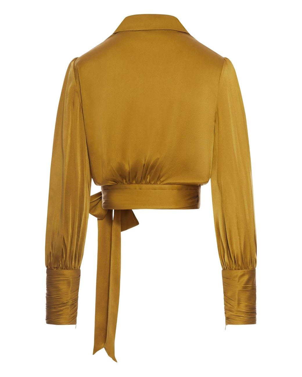 Zimmermann Yellow Silk Wrap Top