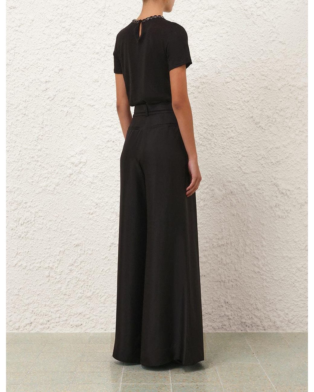 Zimmermann Black Embellished Tee