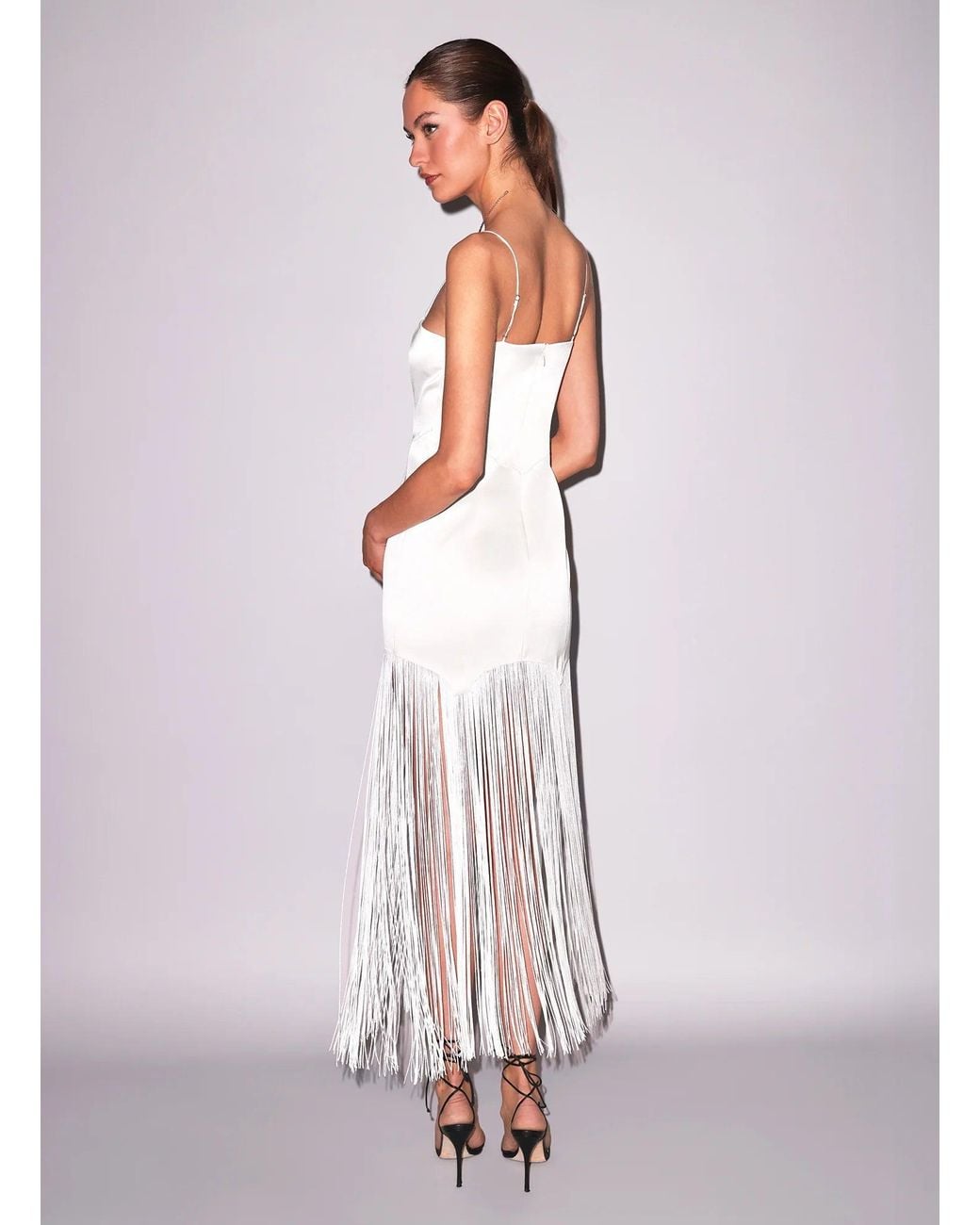 knee length dresses for ladies Women's Boho Monet Satin Gown main image 1