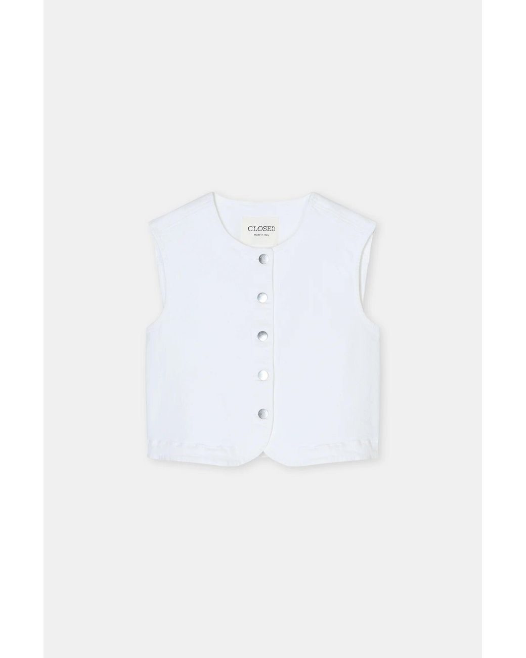 Closed White Denim Vest