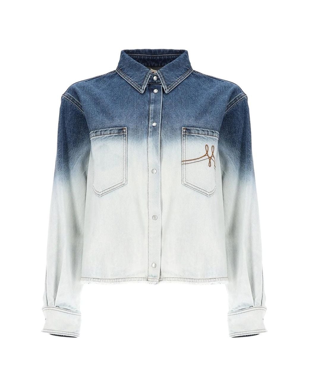 Marni Blue Gradient Bleach Denim Jacket