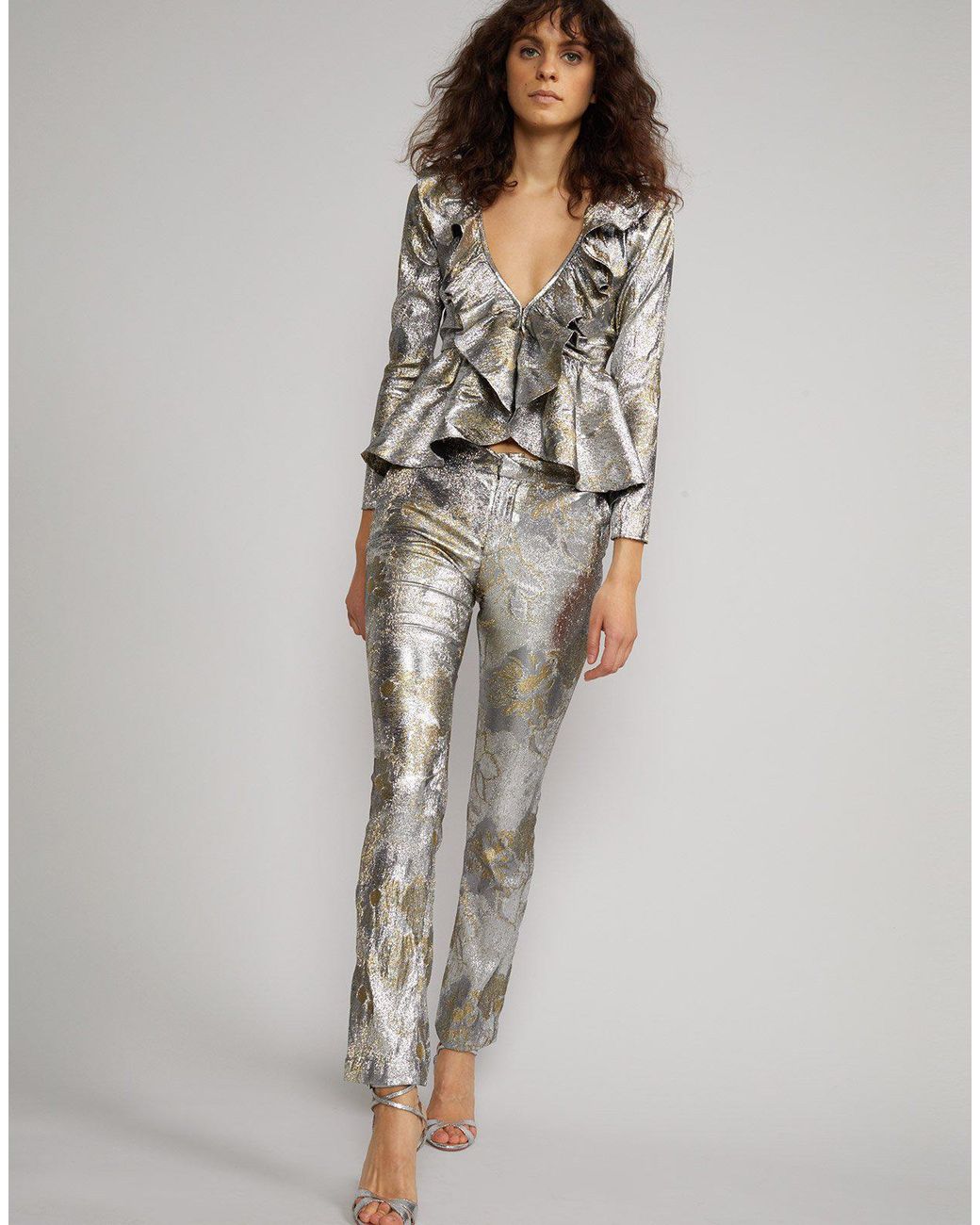 Gold Coast Metallic Brocade Pant 