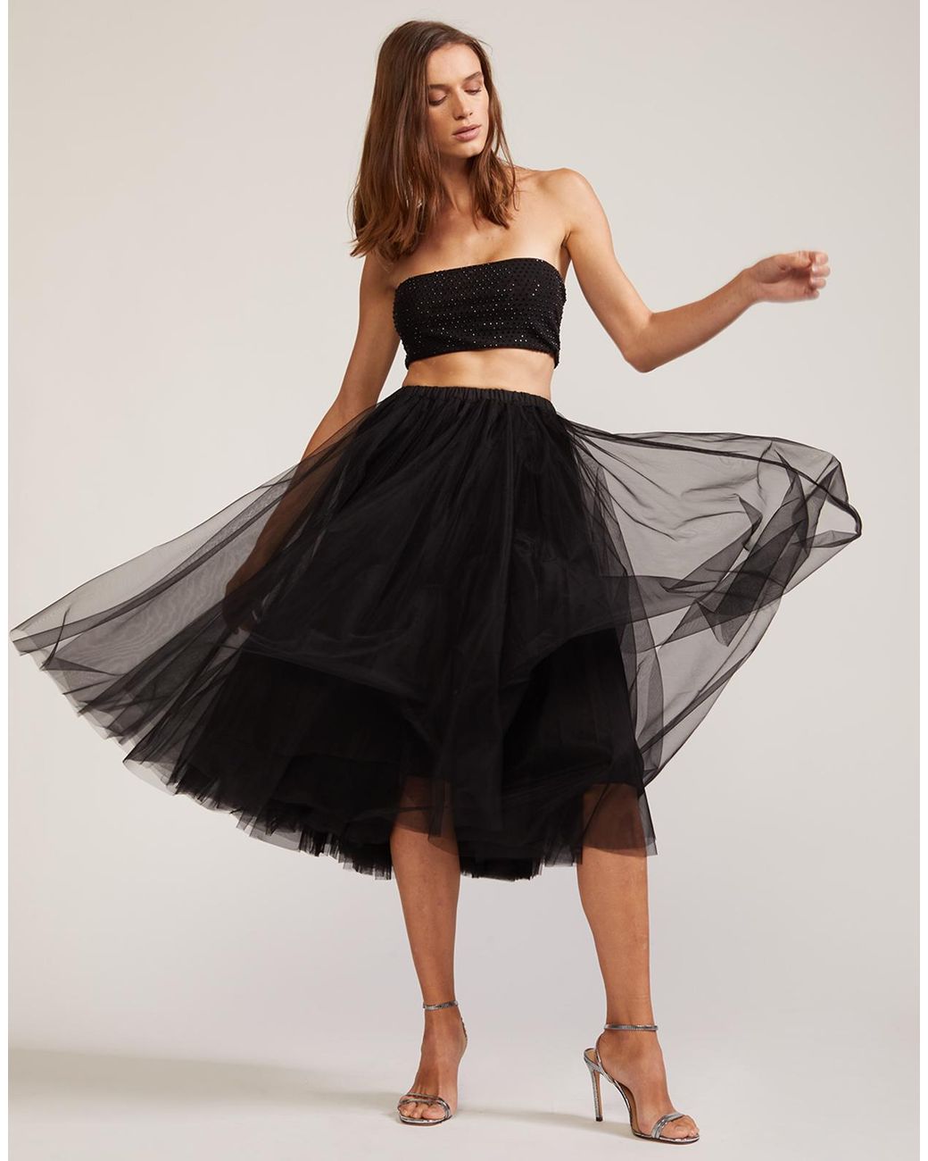 Darcy Tulle Maxi Skirt In Black