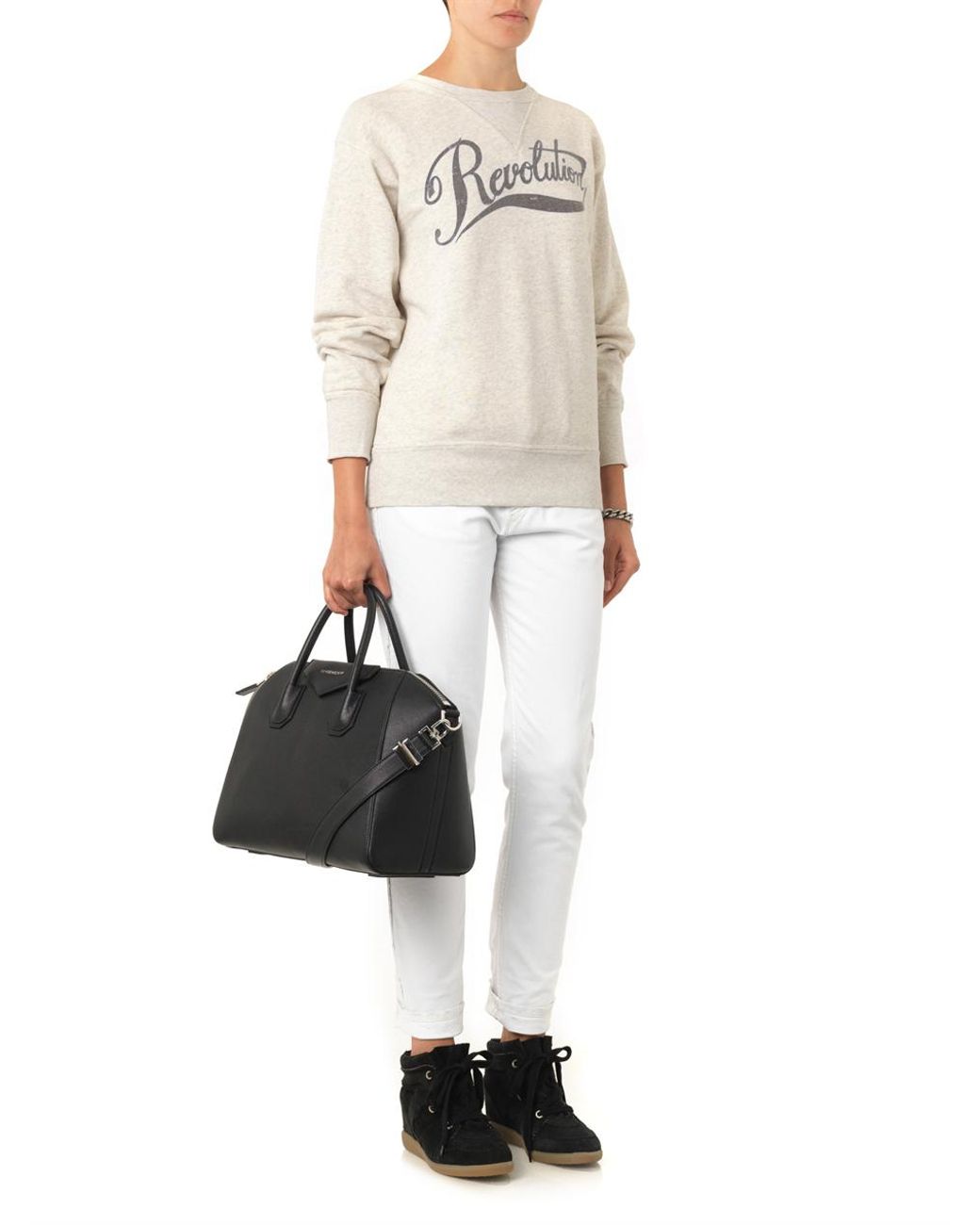 Étoile Isabel Marant Gillian Revolution Sweatshirt in Natural | Lyst