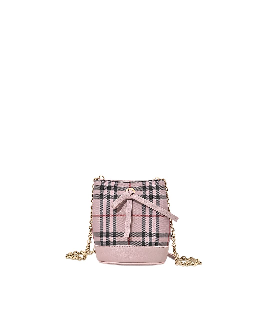 Burberry Leather Mini Bucket Horseferry Bag in Pink | Lyst