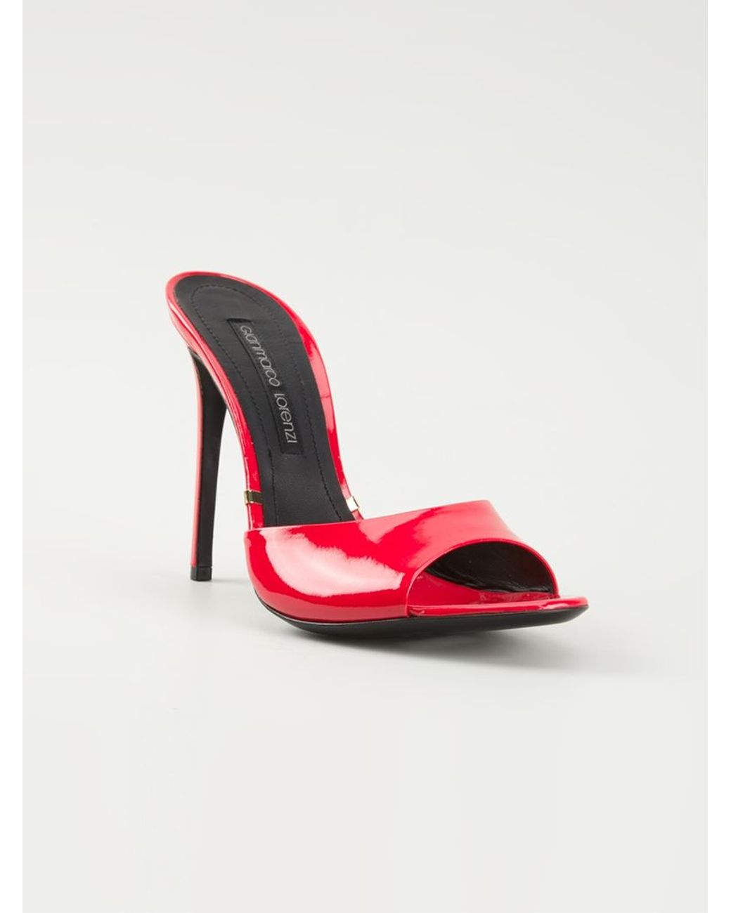 Gianmarco Lorenzi Stiletto Heel Mules in Red Lyst