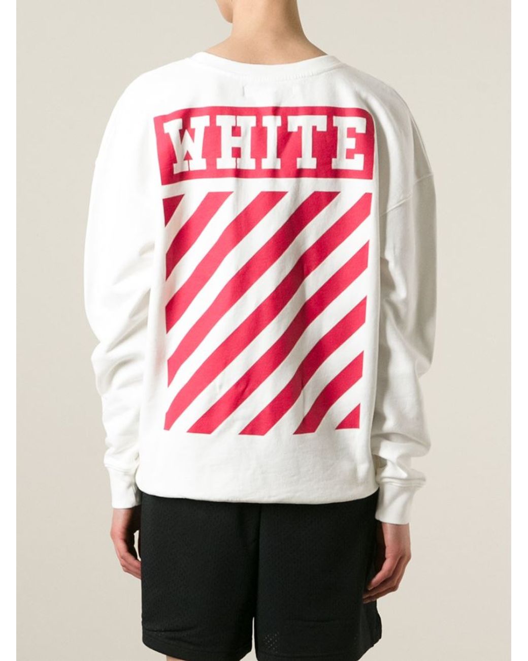 Off-White c/o Virgil Abloh 'nebraska' Sweatshirt in White | Lyst