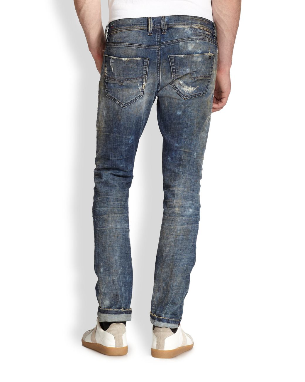 DIESEL Tepphar Distressed Jeans in Blue for Men | Lyst
