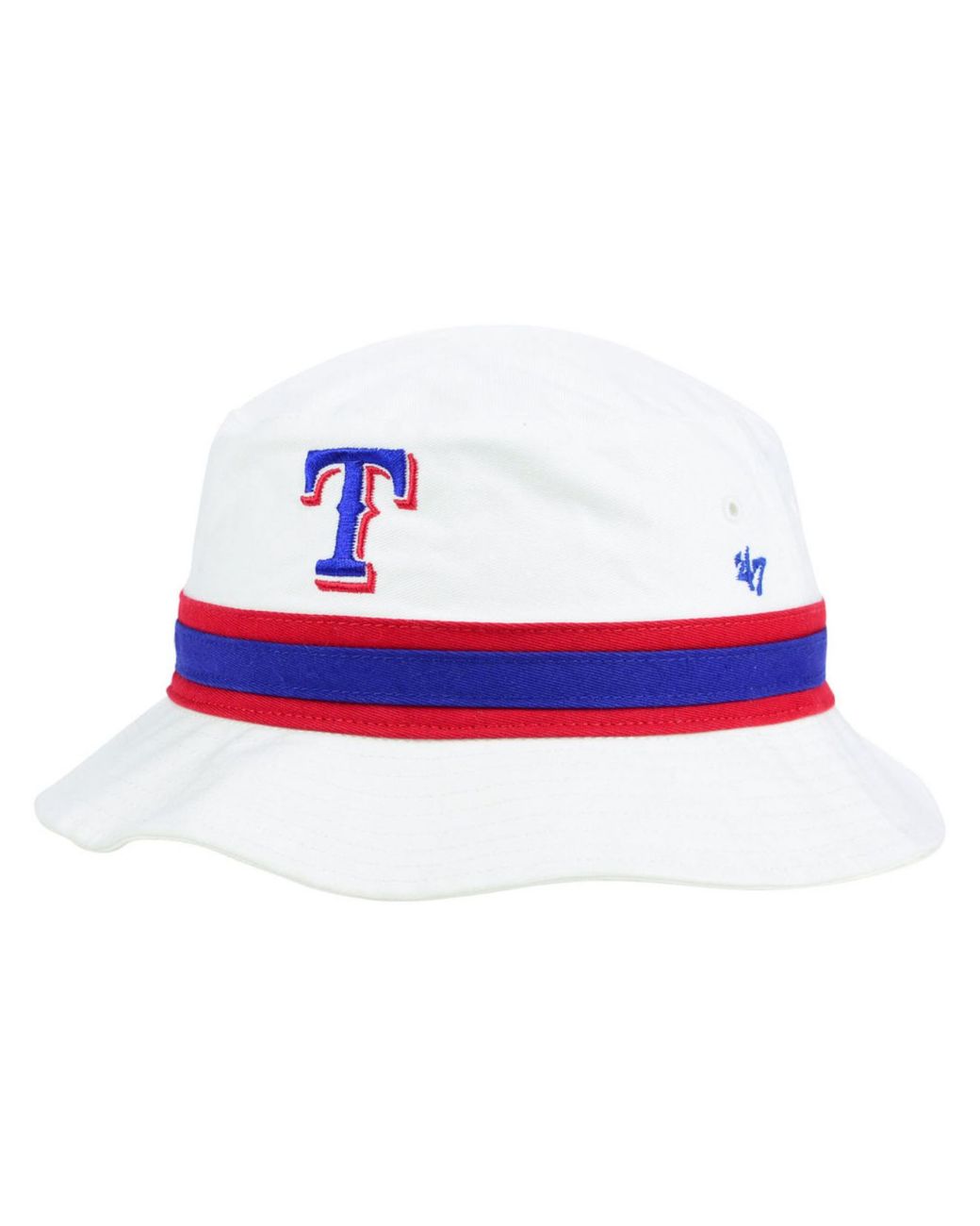 Texas Rangers Striped Bucket Hat 