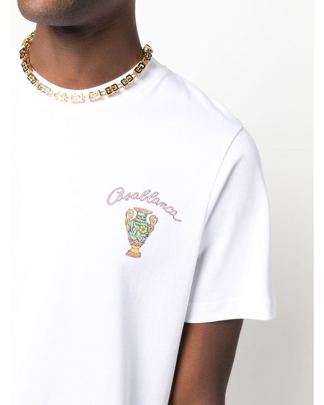 CASABLANCA Men's White L'amour En Fleur-print T-shirt