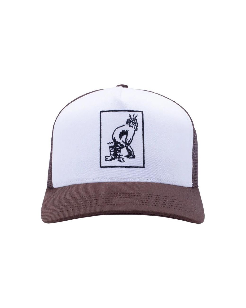 white and brown snapback