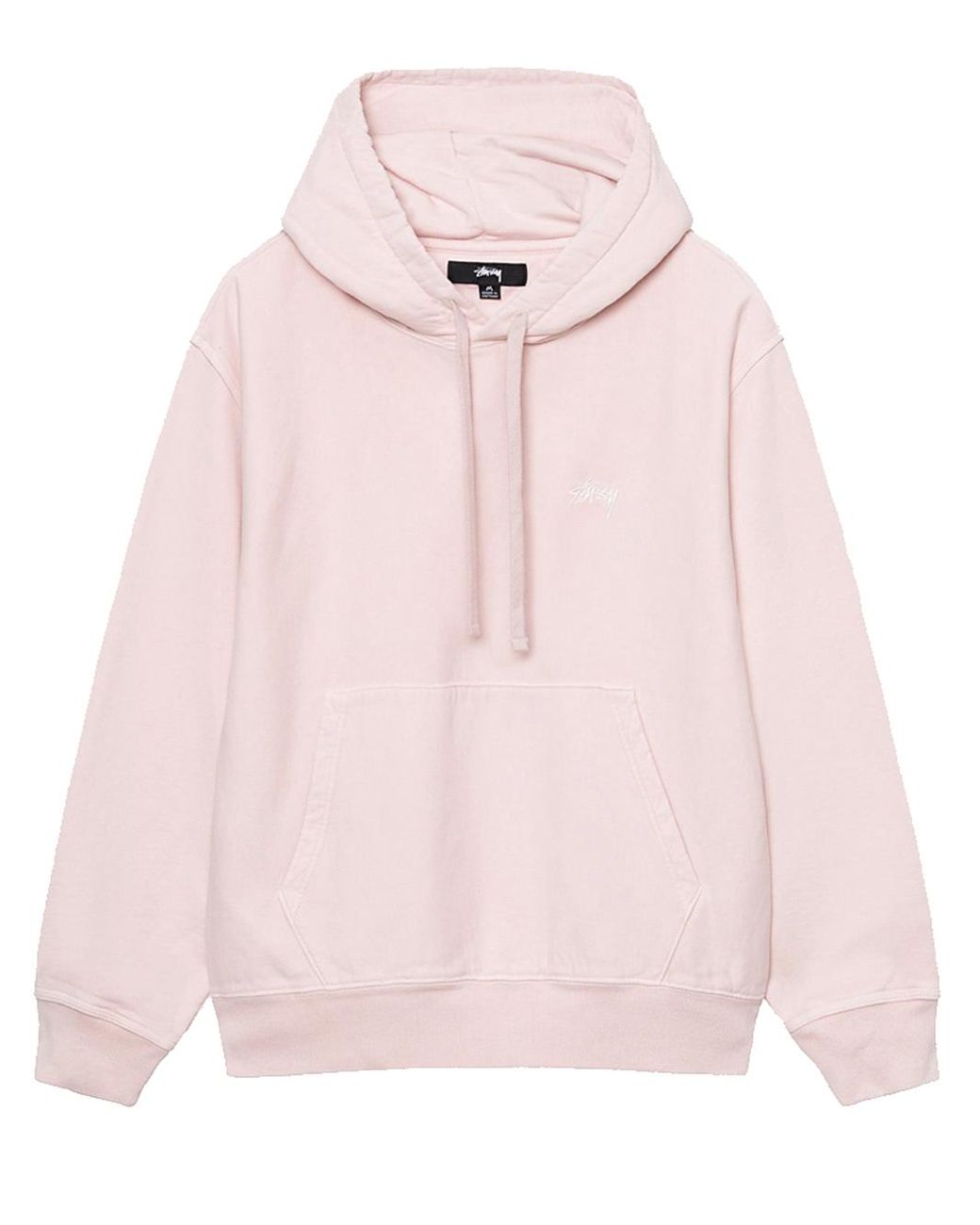 Stussy Stock Logo Hoodie Pink In Cotton | Lyst