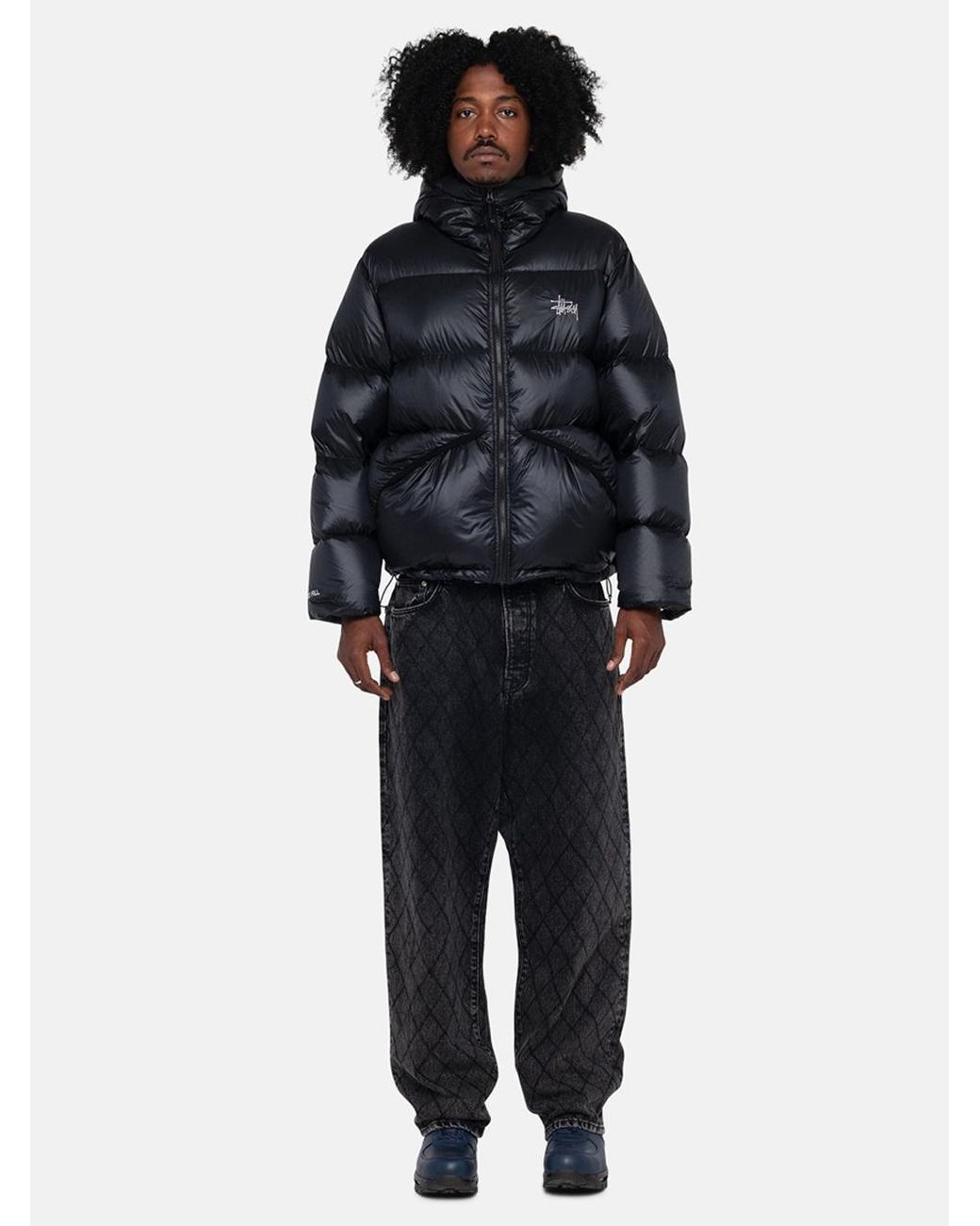 Stussy Down Parka Micro Ripstop Black In Nylon for Men | Lyst