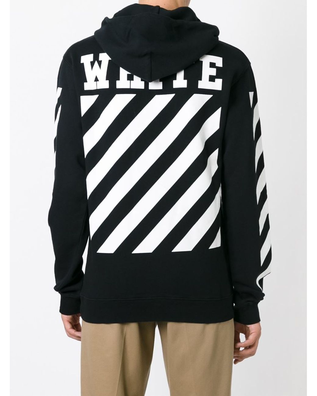 Off-White c/o Virgil Abloh Back Print Hoodie in Black for Men | Lyst