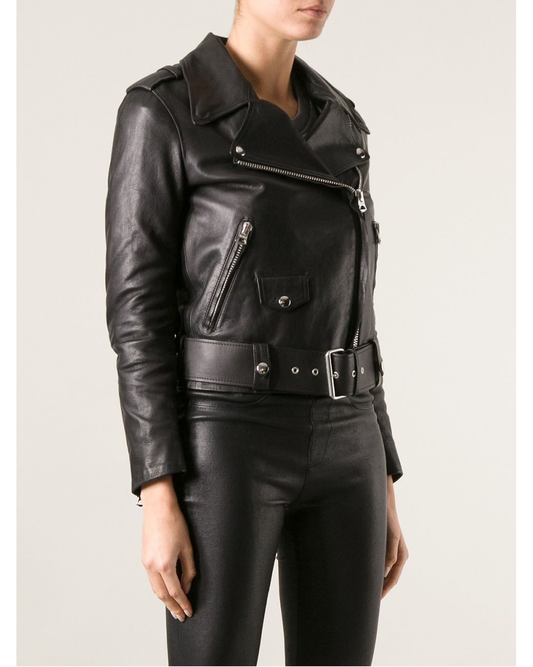 Acne Studios Mape Leather Jacket in Black | Lyst