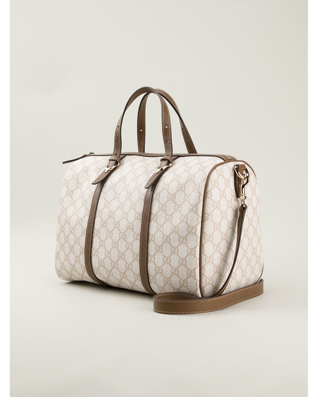 Gucci Boston Bowling Bag in Natural | Lyst
