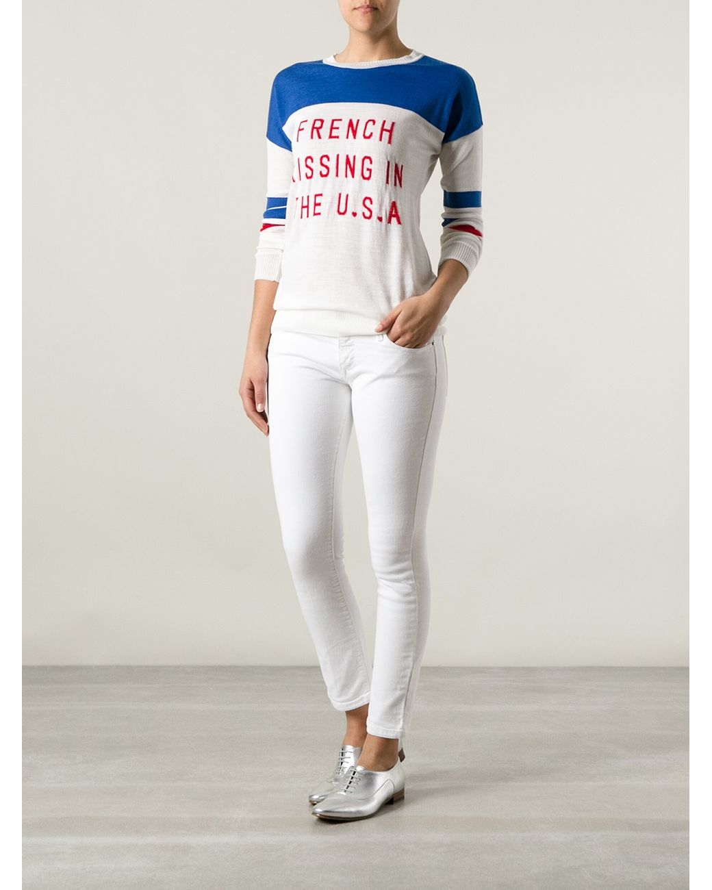 Zoe Karssen French Kissing in The Usa Sweater in White | Lyst