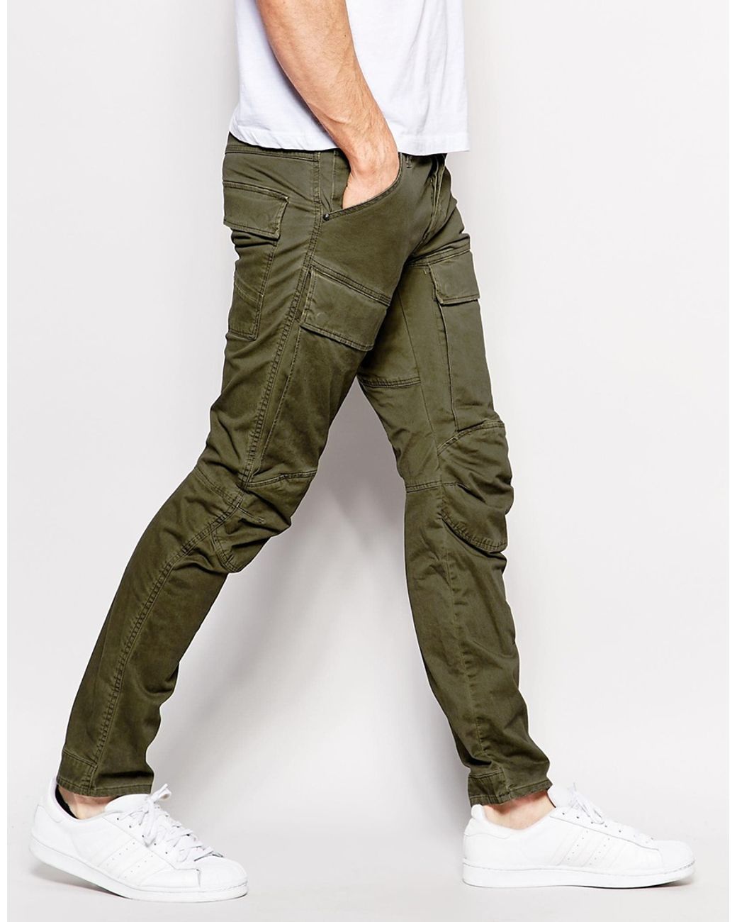 G-Star RAW Cargo Pants Air Defence 5620 Elwood 3d Slim Fit Stretch Twill In  Asfalt in Green for Men | Lyst Canada