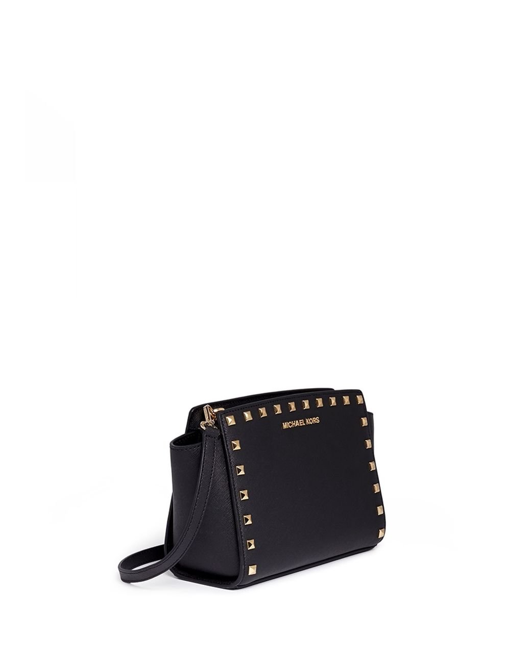 Michael Kors Selma Mini Saffiano Leather Crossbody Bag - Black