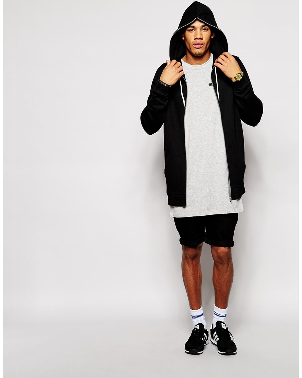 Asos oversized longline hoodie with marble back print hotsell