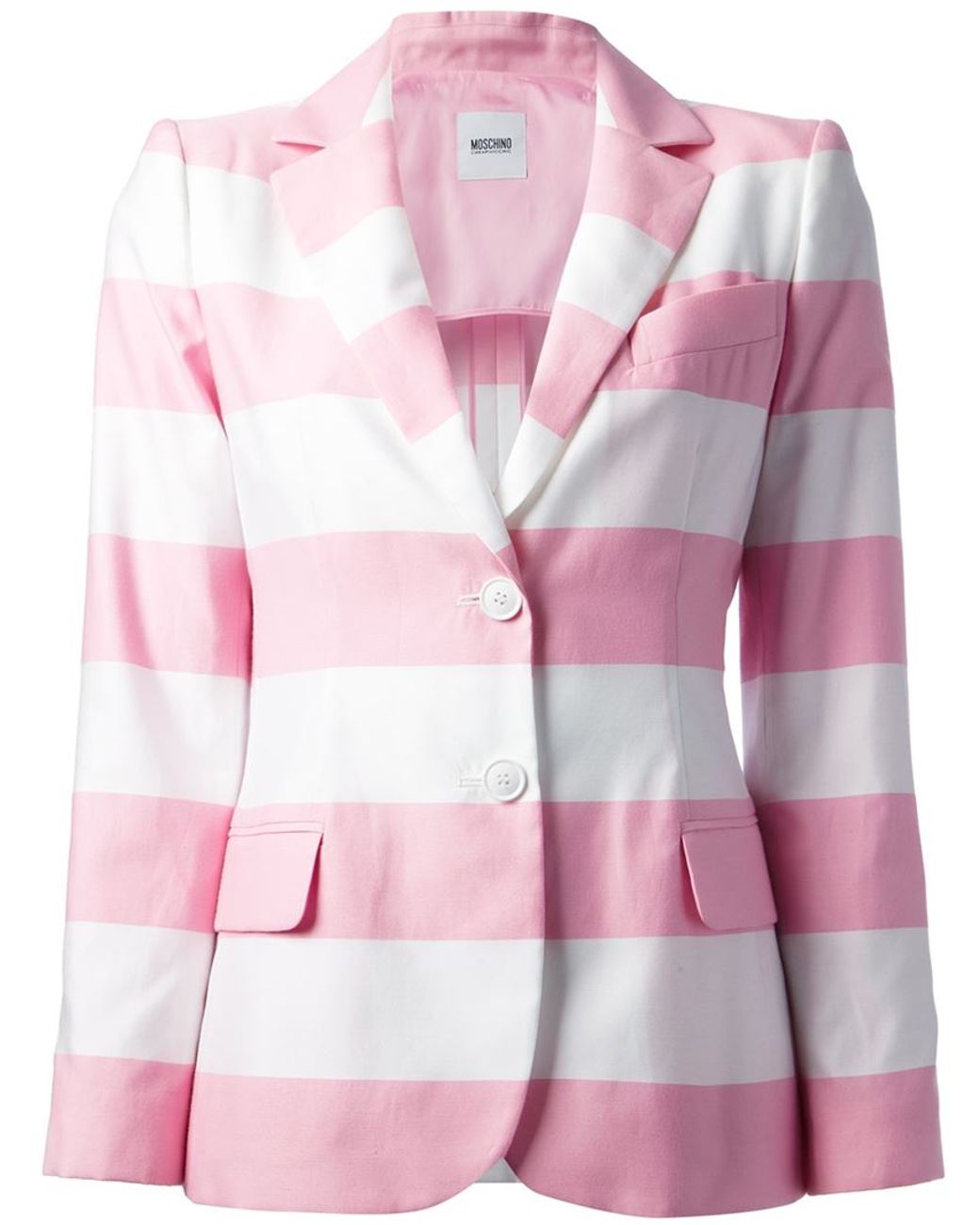 Boutique Moschino Striped Blazer in Pink