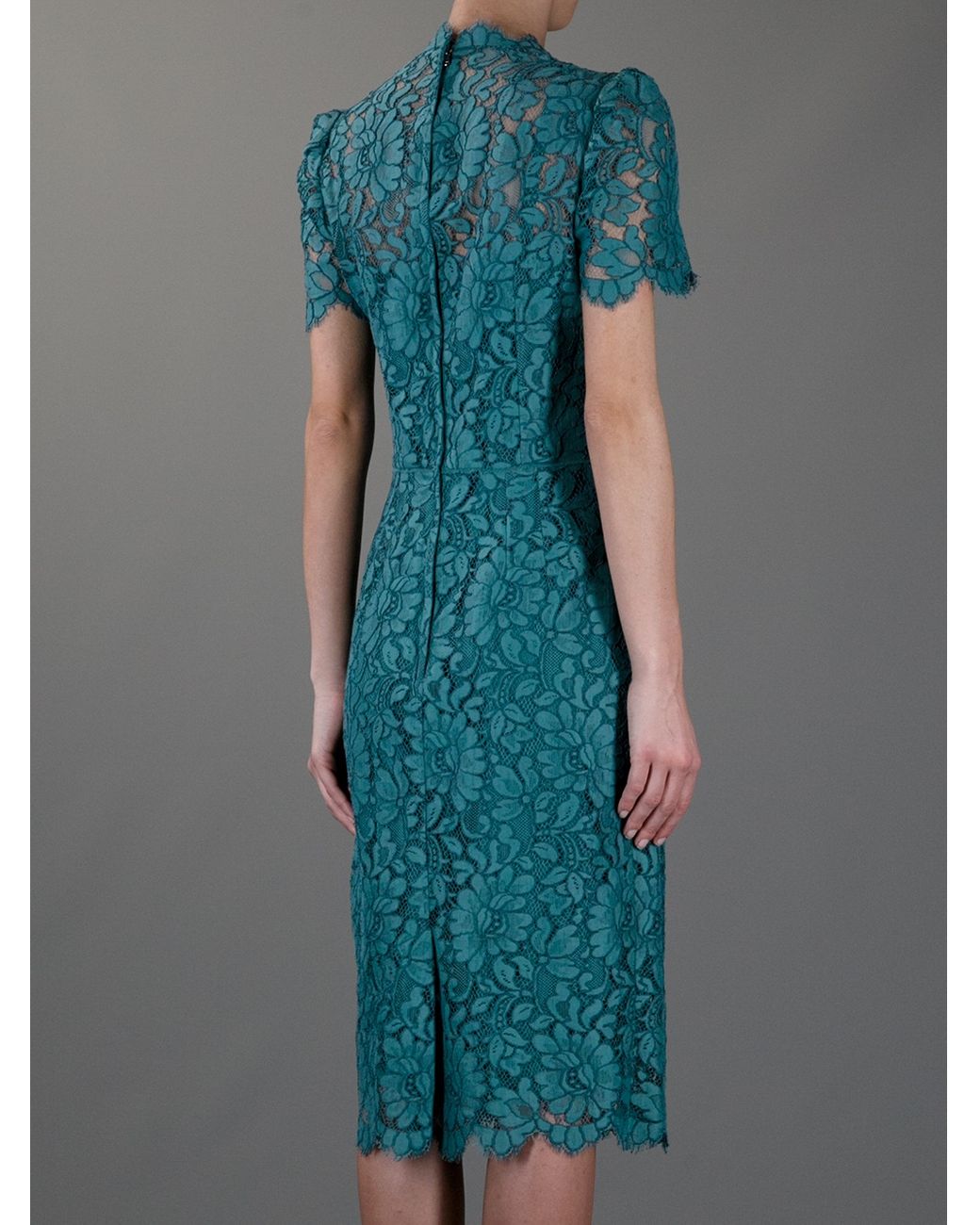 Dolce & Gabbana Lace Dress in Blue | Lyst
