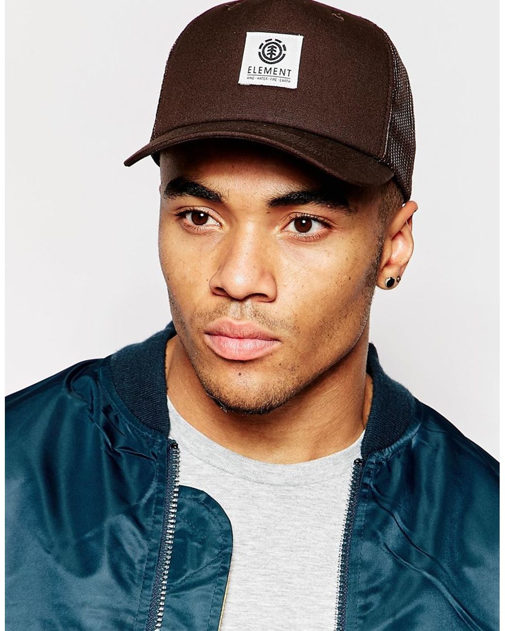 Icon Trucker Cap in Black for Men 