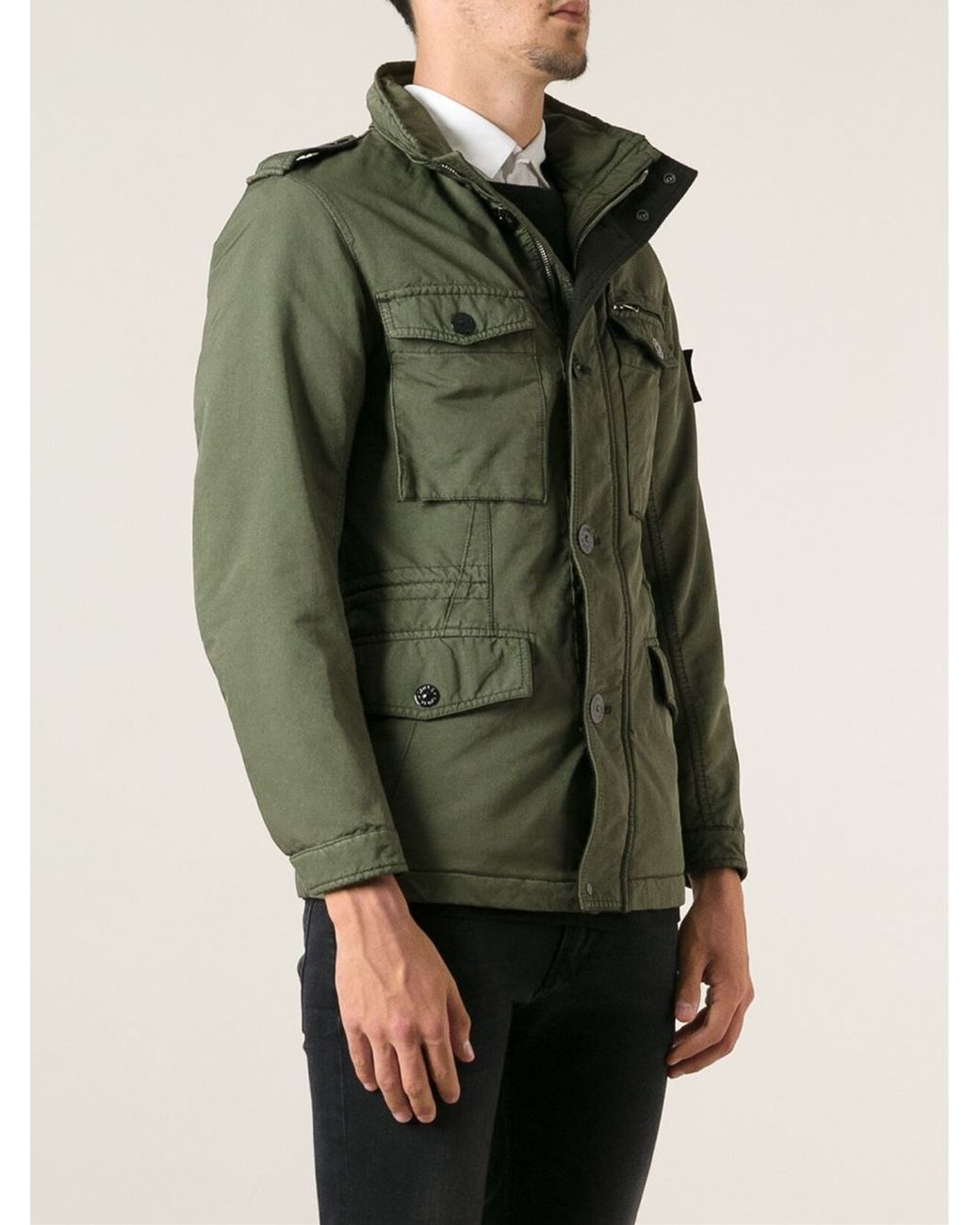 Stone Island Military Jacket in Green for Men | Lyst UK