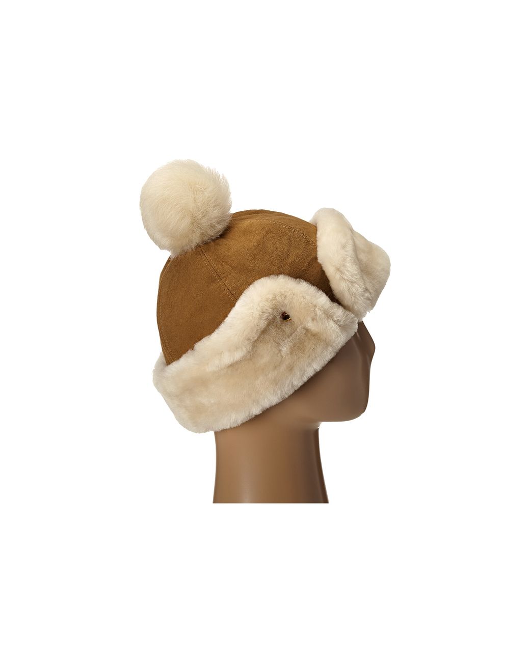 UGG Heritage Up Flap Hat W Pom in Brown Lyst