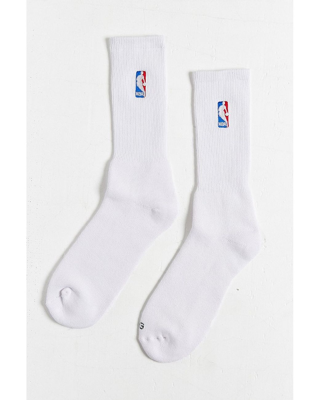 Urban Outfitters Nba Logo Crew Sock in White for Men Lyst