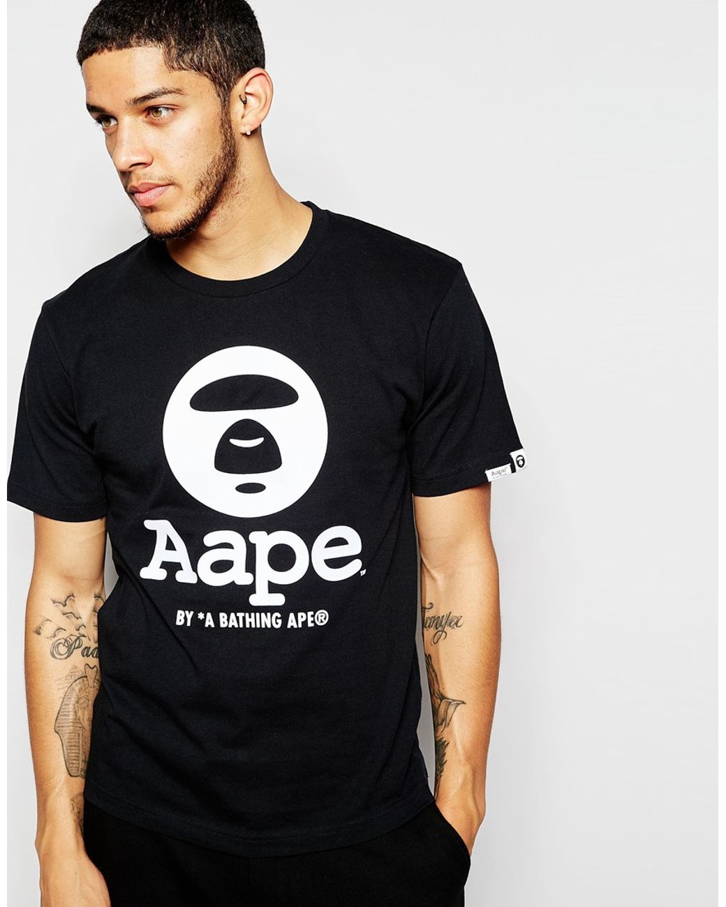 Aape By A Bathing Ape T-shirt With Logo in Black for Men | Lyst