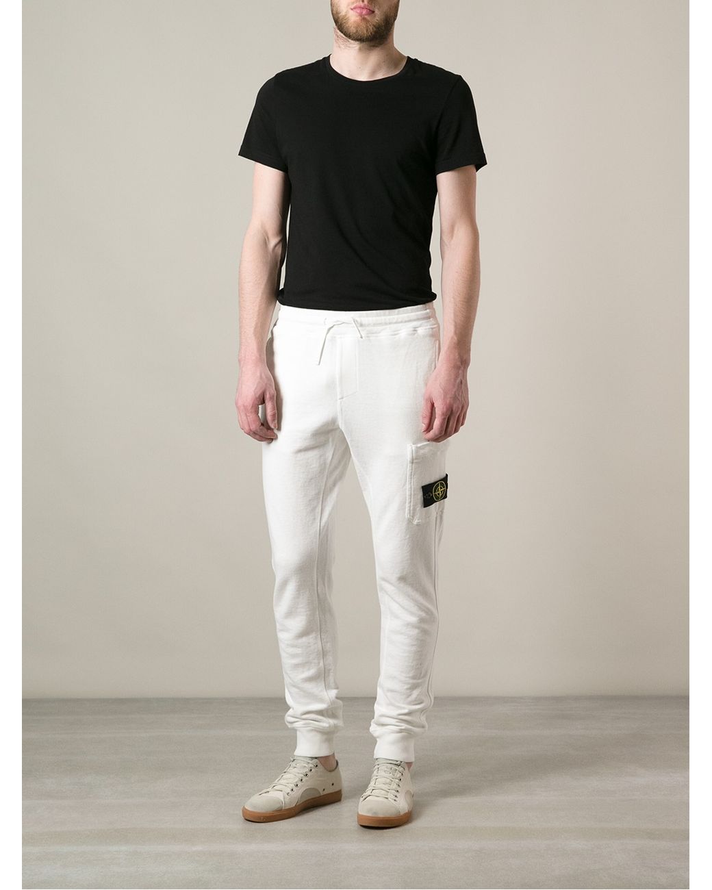 Stone Island Track Pants in White for 
