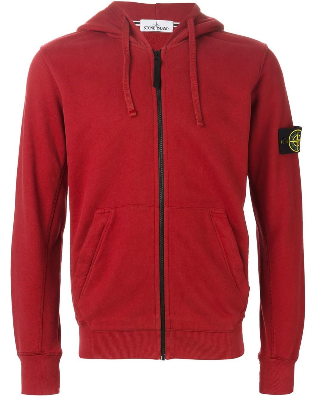 Stone Island Zipped Hoodie in Red for Men | Lyst UK