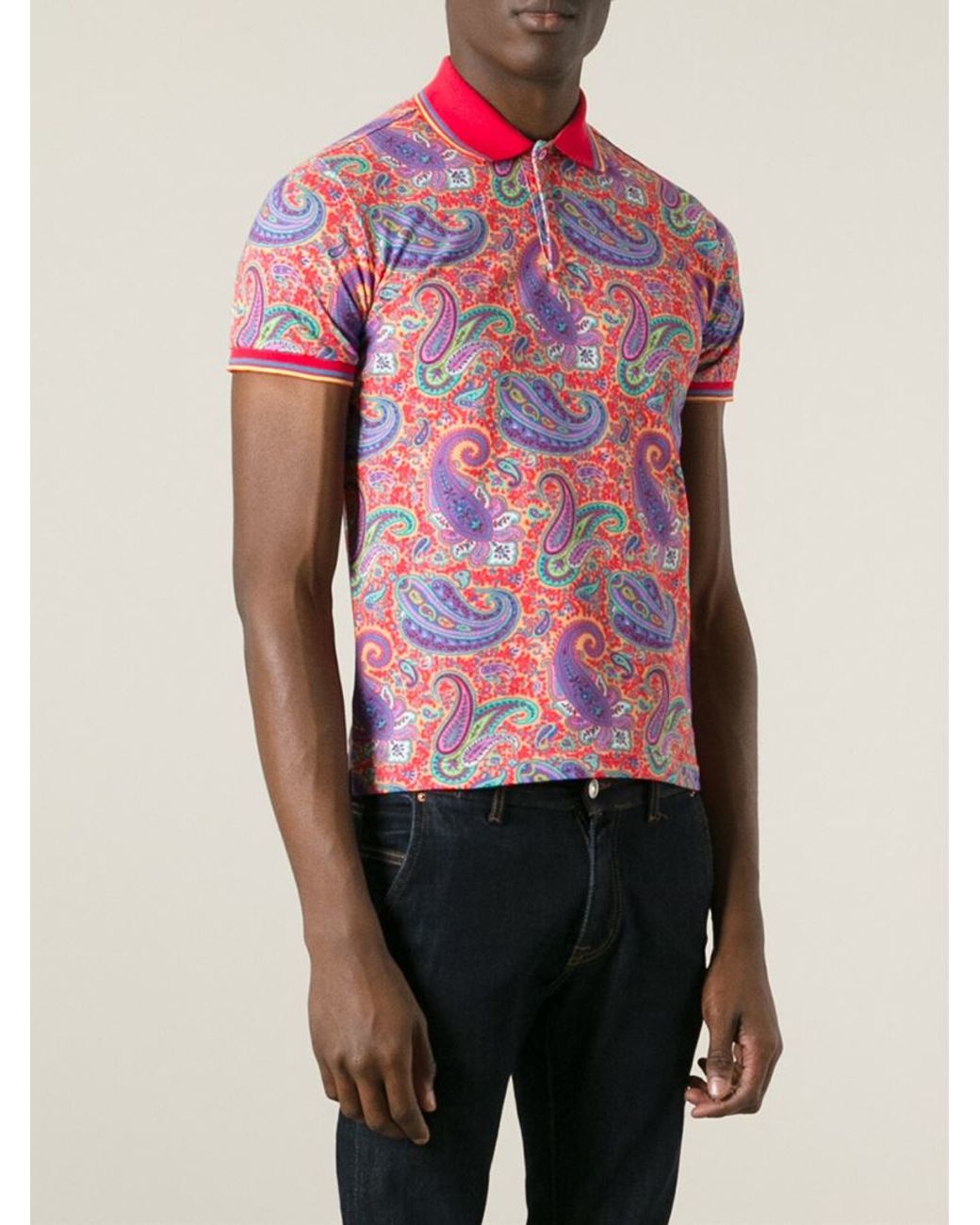 Paisley polo shirt clearance mens