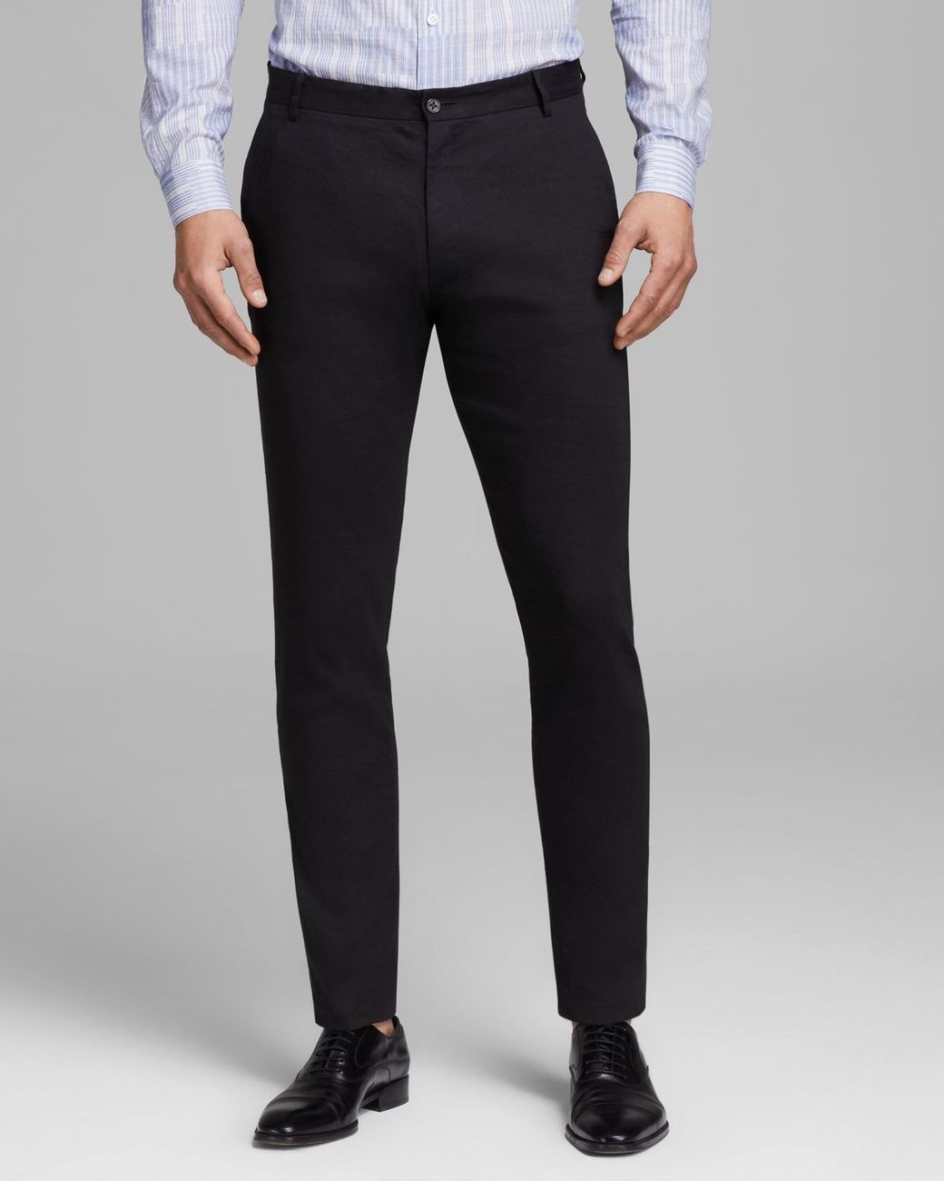 Elie Tahari Bennet Stretch Linen Pants in Black for Men | Lyst